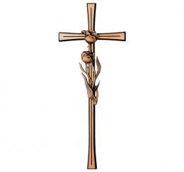 BRONZE CROSS WITH ROSES
